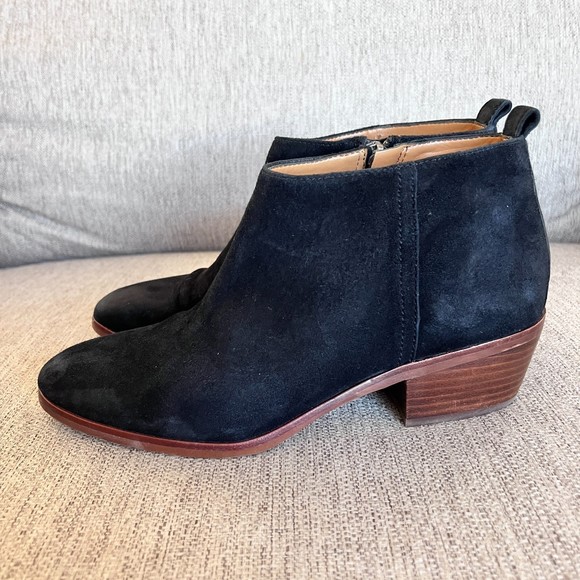 J.Crew Suede Black Ankle Boot Size 7.5 - Picture 3 of 11